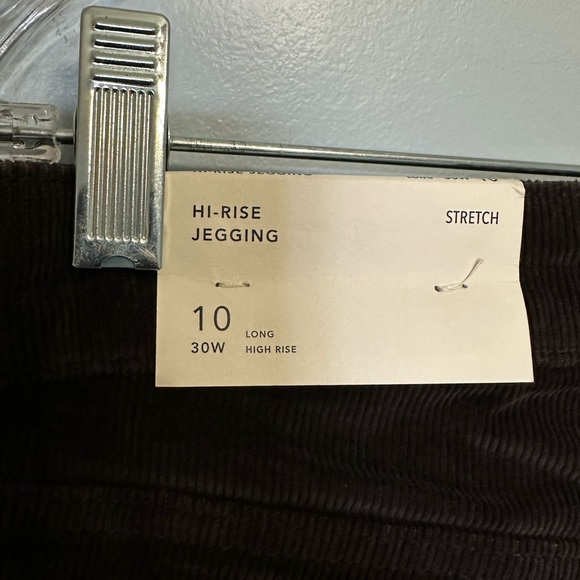 New American Eagle women’s stretch hi rise jegging corduroy gray 10 long - Picture 4 of 7